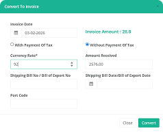 Convert To Invoice